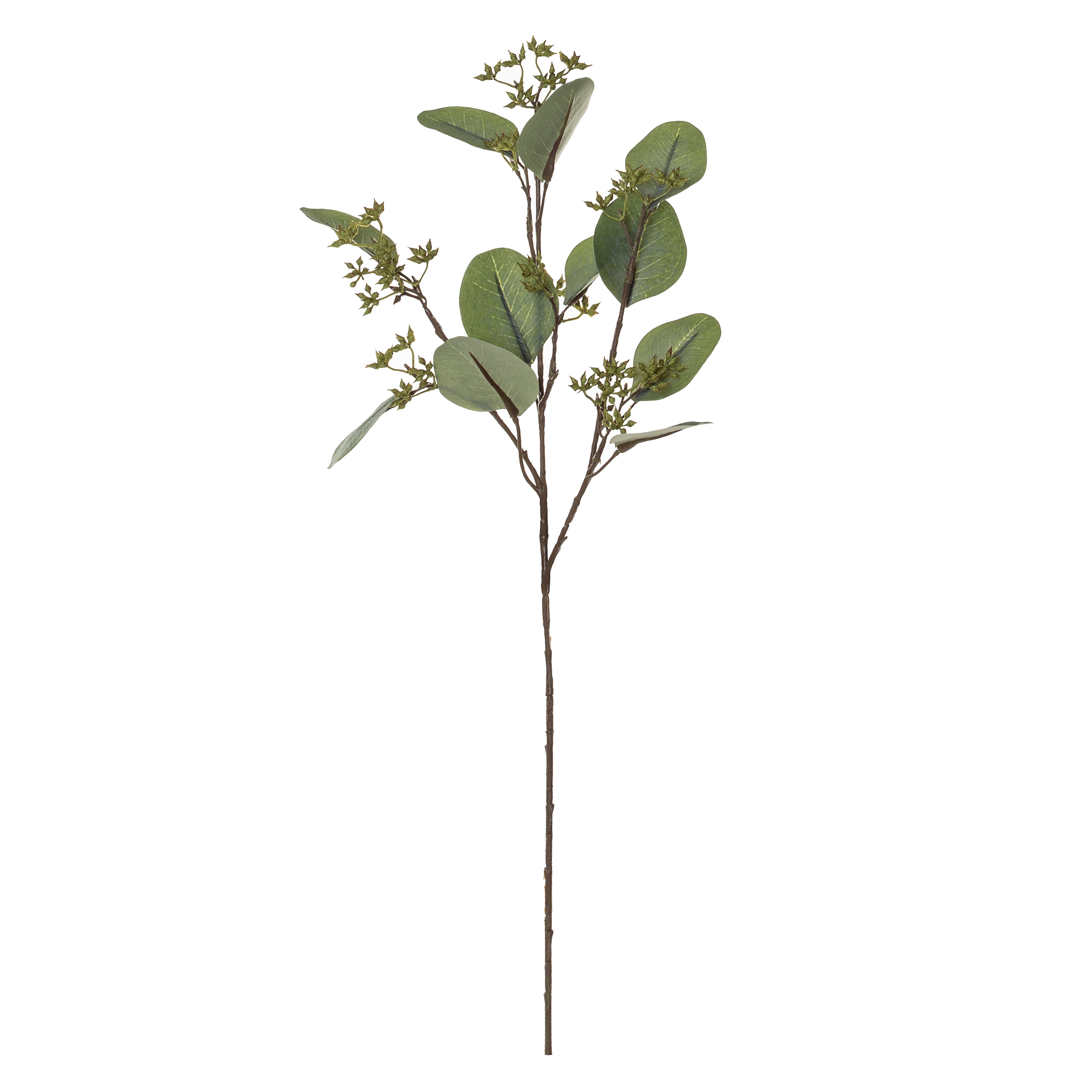 Artificial Silk Australian Native Eucalyptus Leaf and Seed Greenery - Grey Green (Style 1)