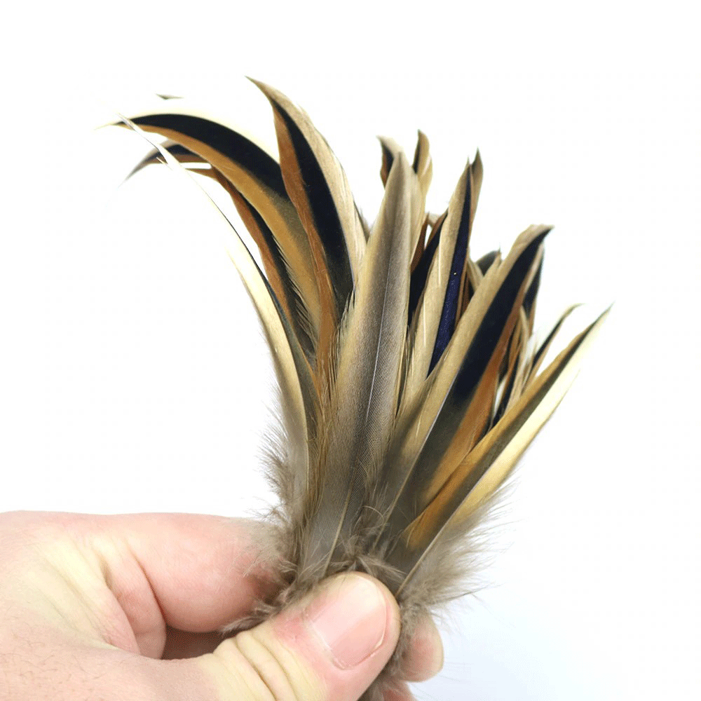 Natural Curled Duck Feathers x 10 pcs