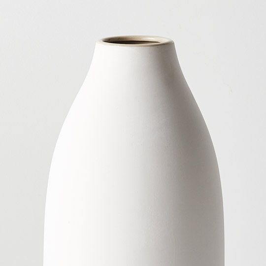Ceramic Vase Cavo (38cmH x 18.5cmD) - White