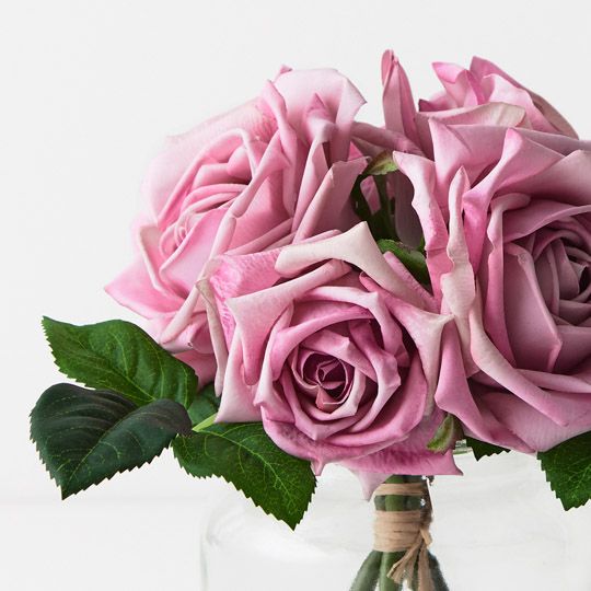 Arrangement Rose Clara Mix in Vase - Lavender