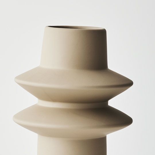 Ceramic Lucena Vase (29.5cmH x 15.5cmD) - Sand