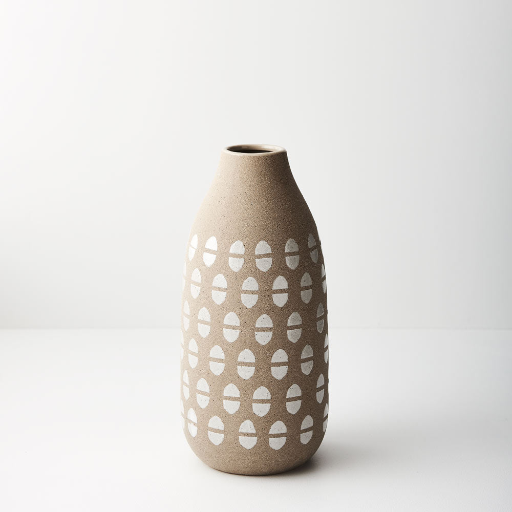 Ceramic Nomad Vase (30.5cmh x 14.5cmd) - Sand