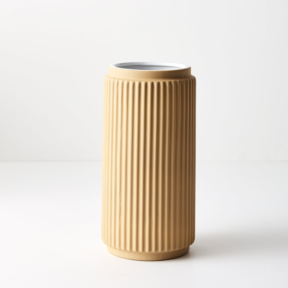 Ceramic Vase Culotta (25cmHx12.5cmD) - Mustard