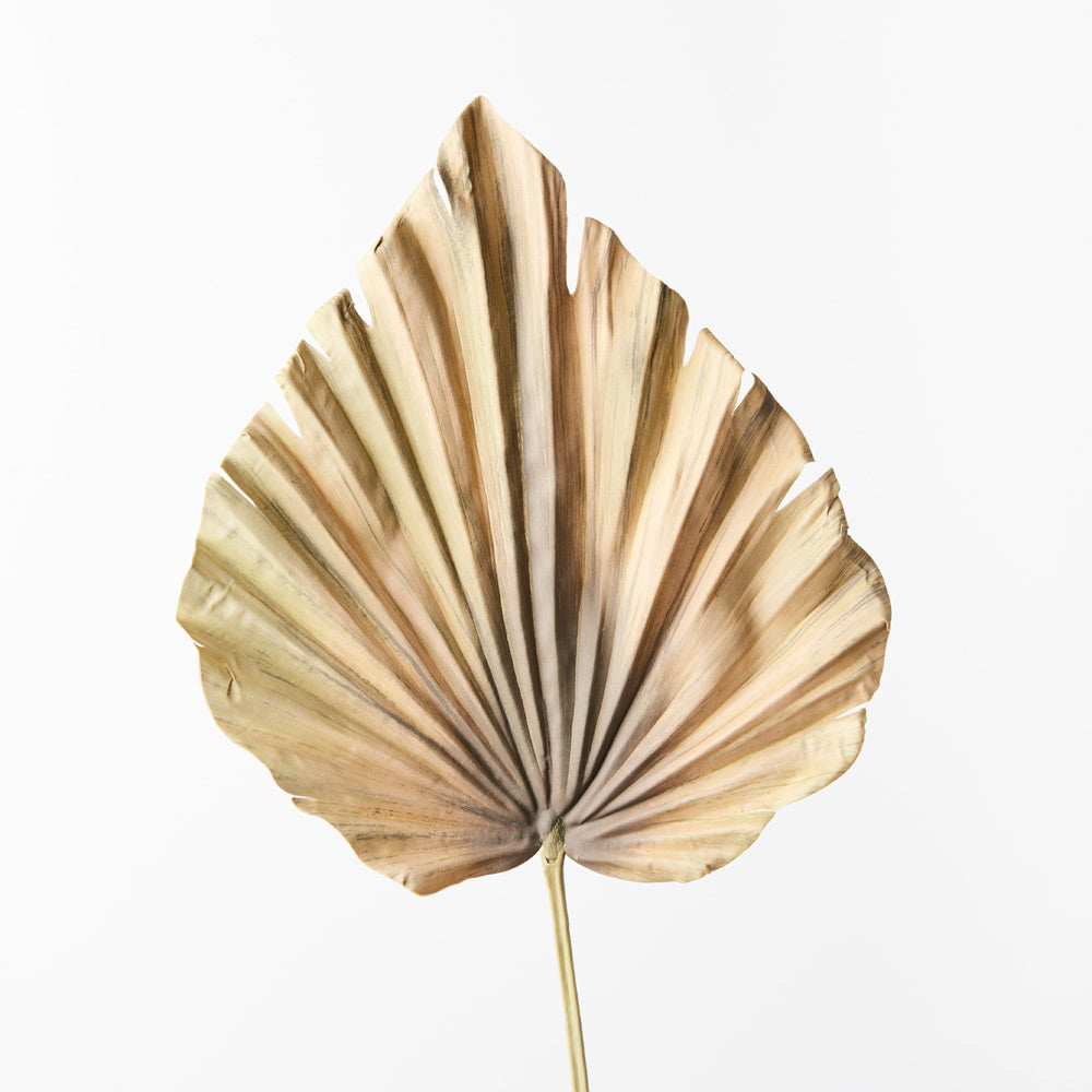 Artificial Palm Fan Spear Leaf  - Green Brown