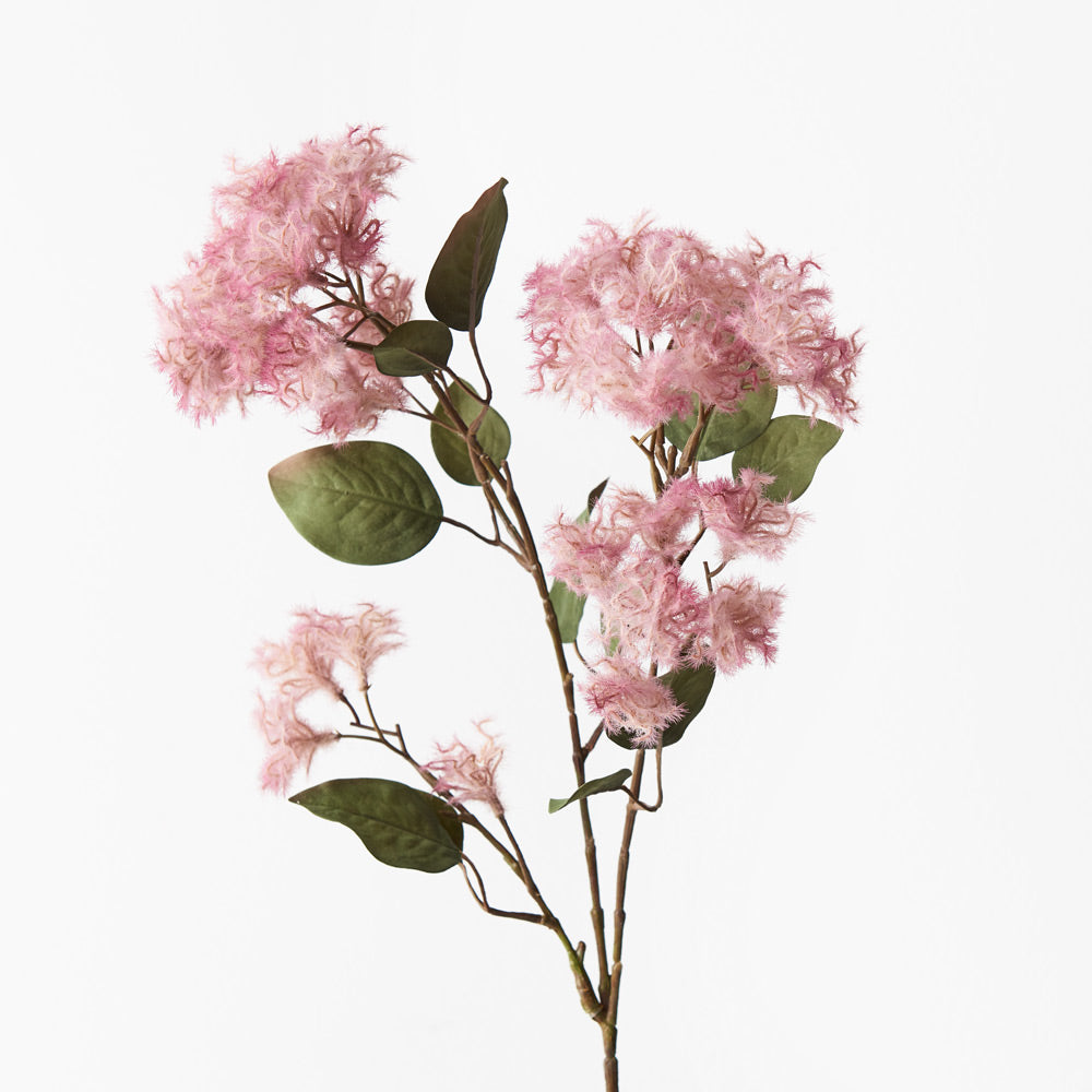 Artificial Smoke Bush Flower Spray - Pink Mauve
