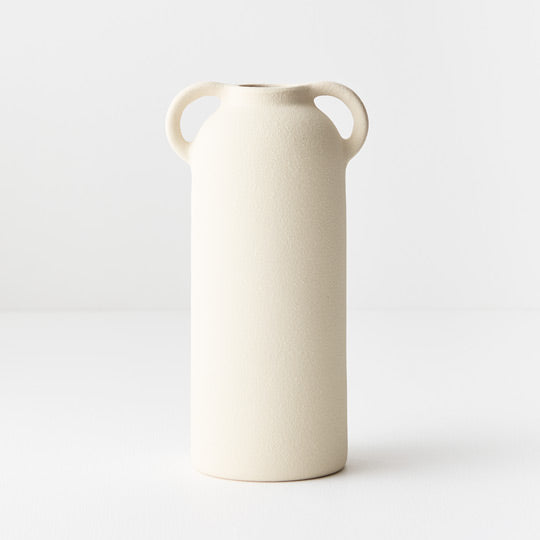 Ceramic Vase Nalani (20.5cmH x 10cmD) - Ivory