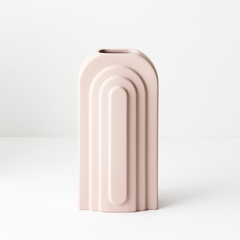 Ceramic Giorgia Vase (13cmL x 25cmH) - Light Pink