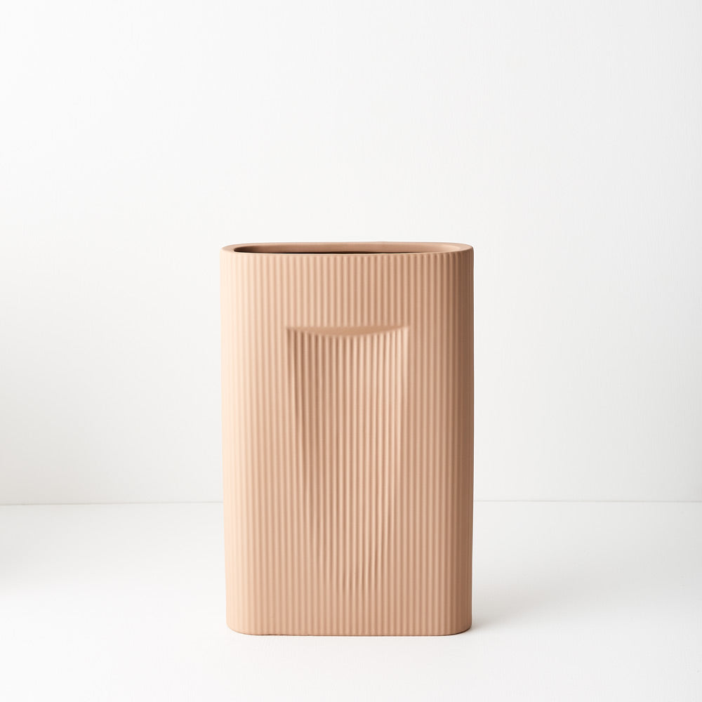 Ceramic Sable Vase (23.5cmL x 35cmH) - Nude
