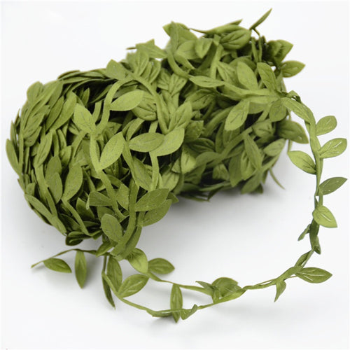 Artificial Silk Leaf Vine Garland Spool 10 mtrs - Green