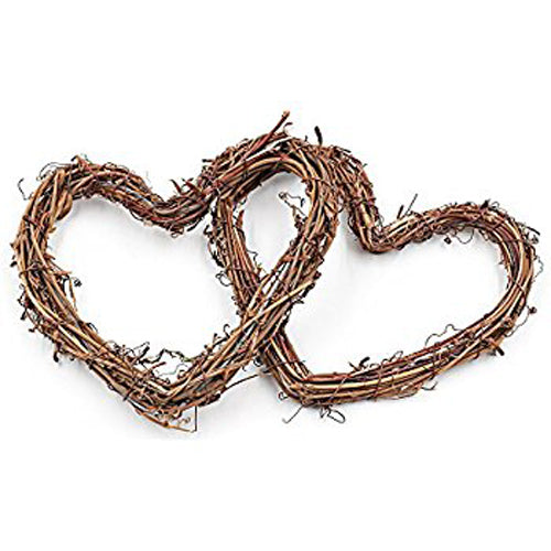 Natural Thick Grapevine Wreath Hoop Heart - 20cm Small HEART