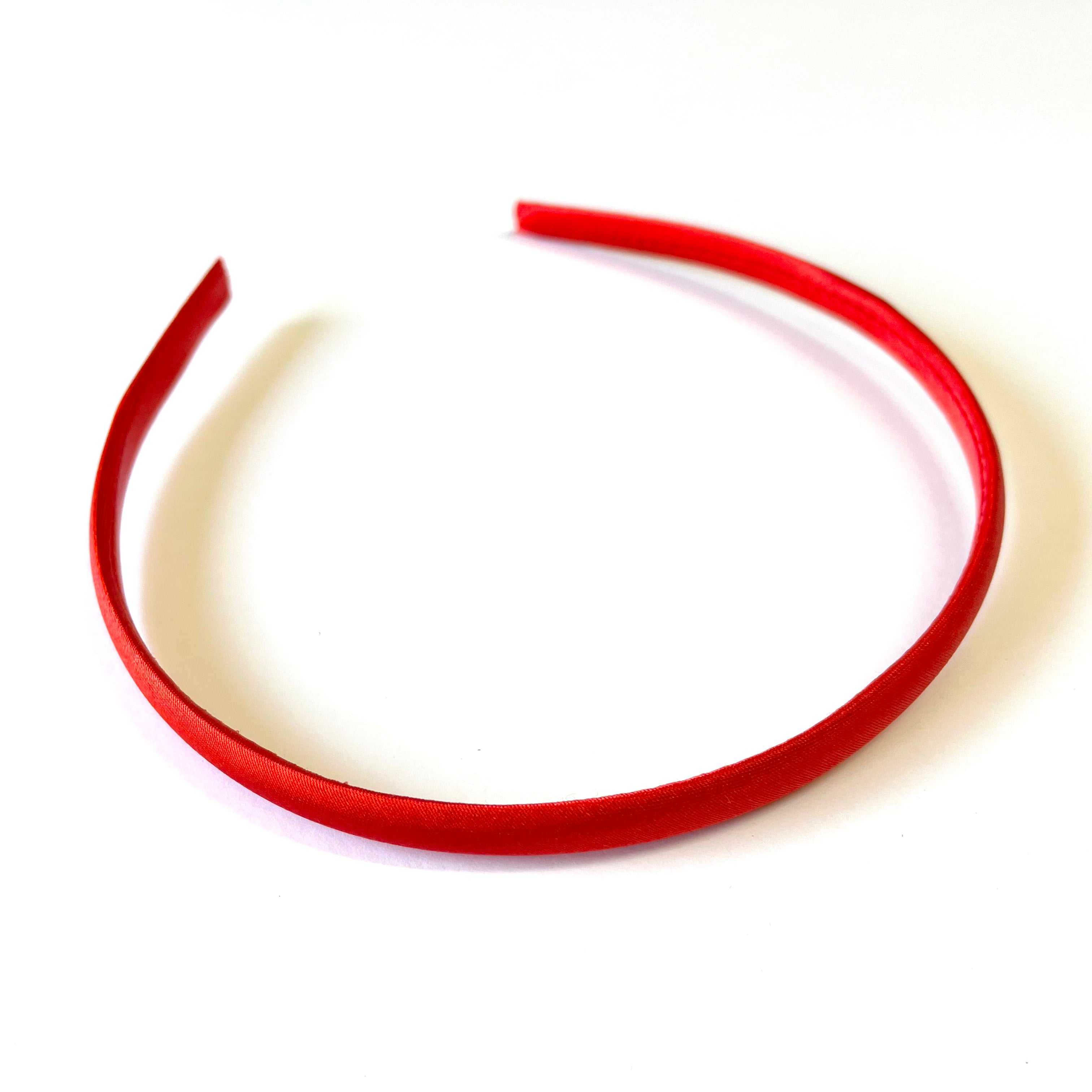 Satin Covered Headband 10mm - Red