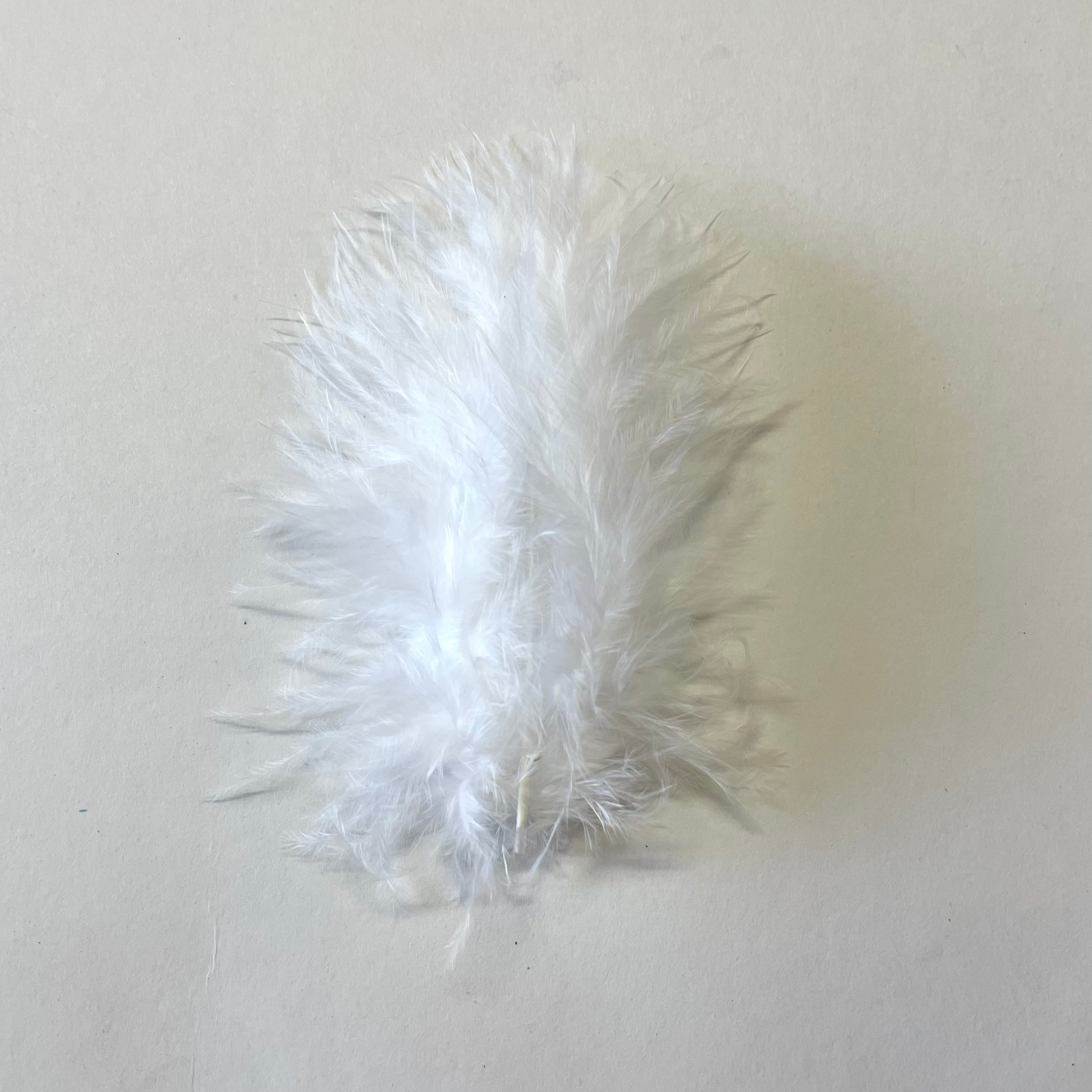 Fluffy Marabou Feather Plumage Pack 10 grams - White