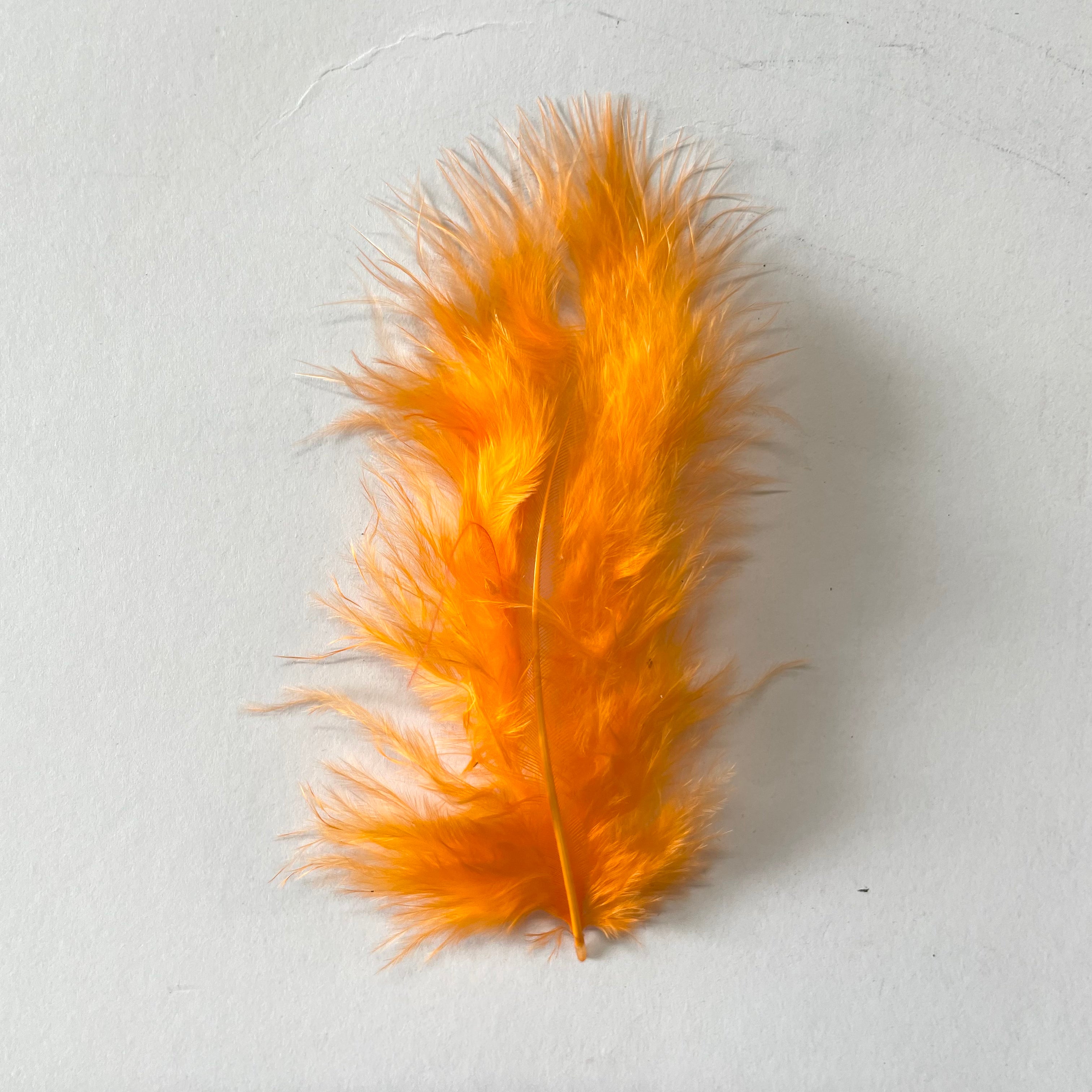 Fluffy Marabou Feather Plumage Pack 10 grams - Orange