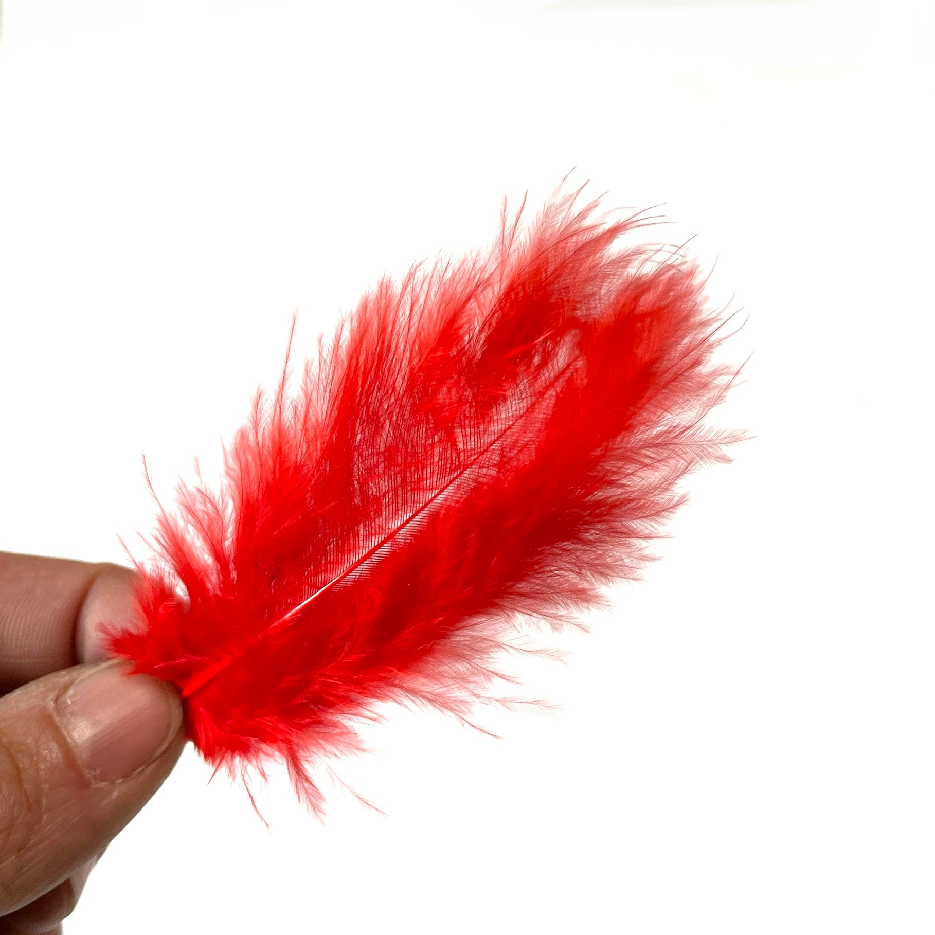 Fluffy Marabou Feather Plumage Pack 10 grams - Red