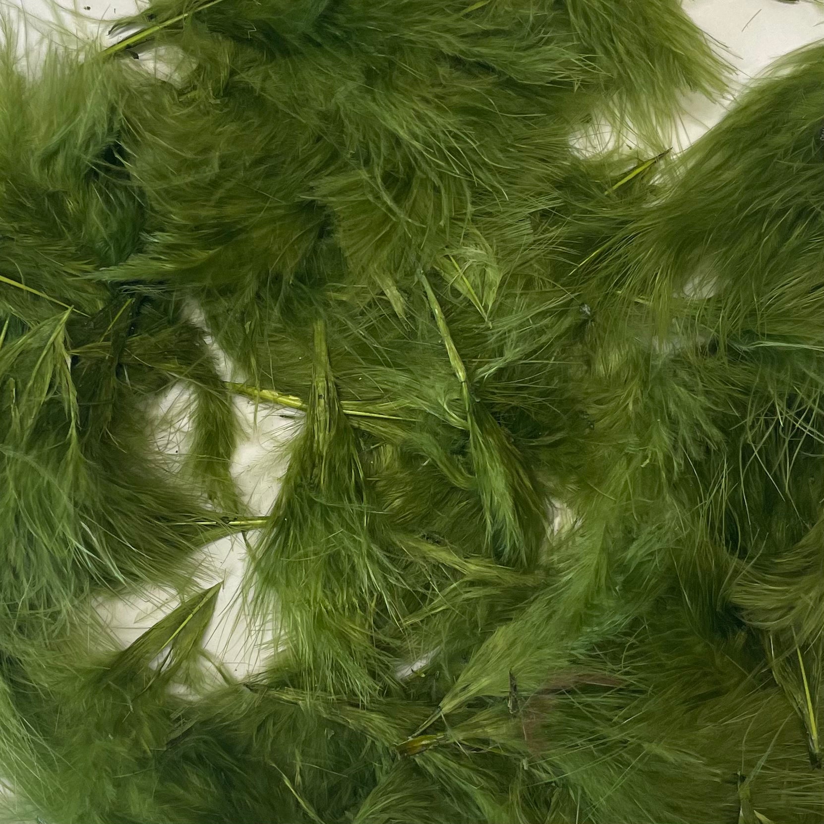 Itty Bitty Marabou Feather Plumage Pack 10 grams - Olive Green