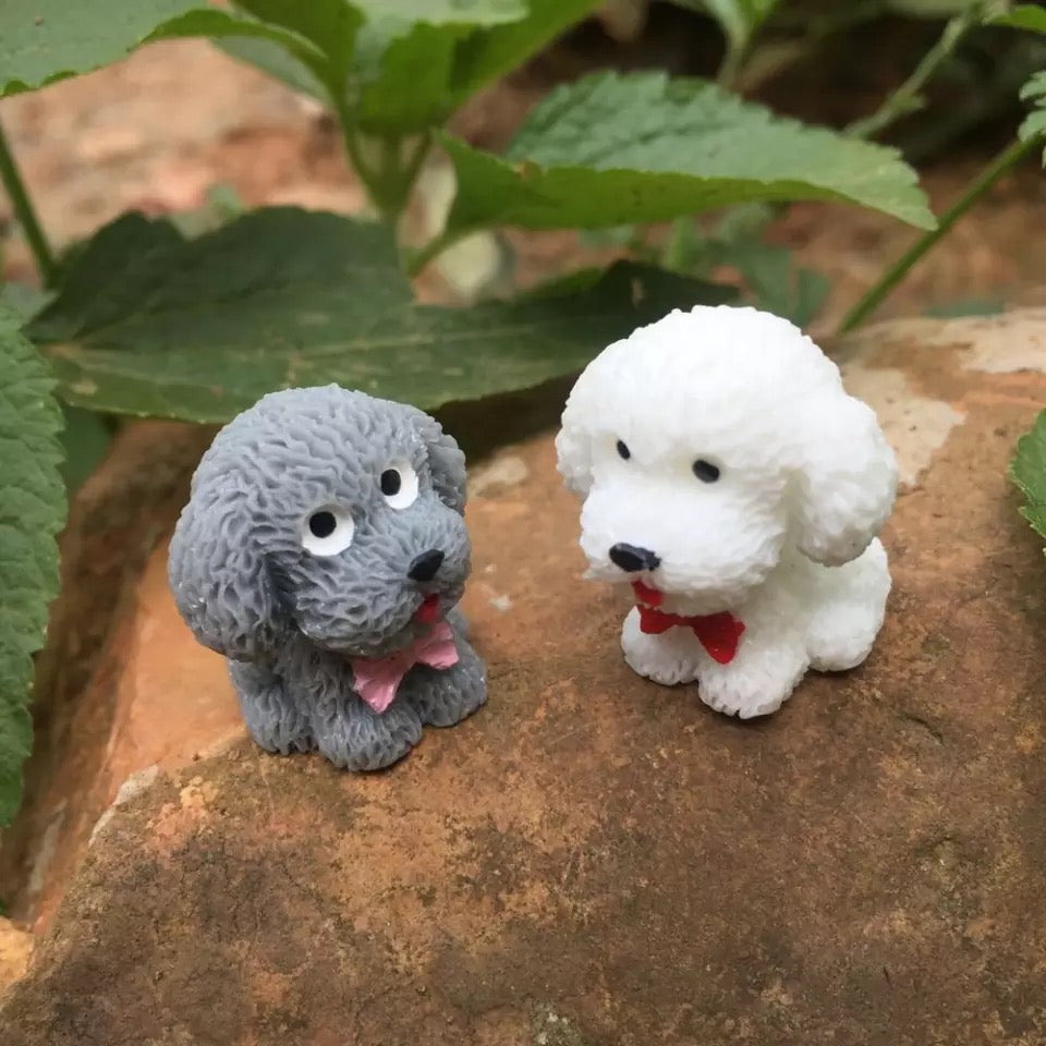 Fairy Garden Terrarium Resin Miniature Puppy Dog Ornament x 4 pcs
