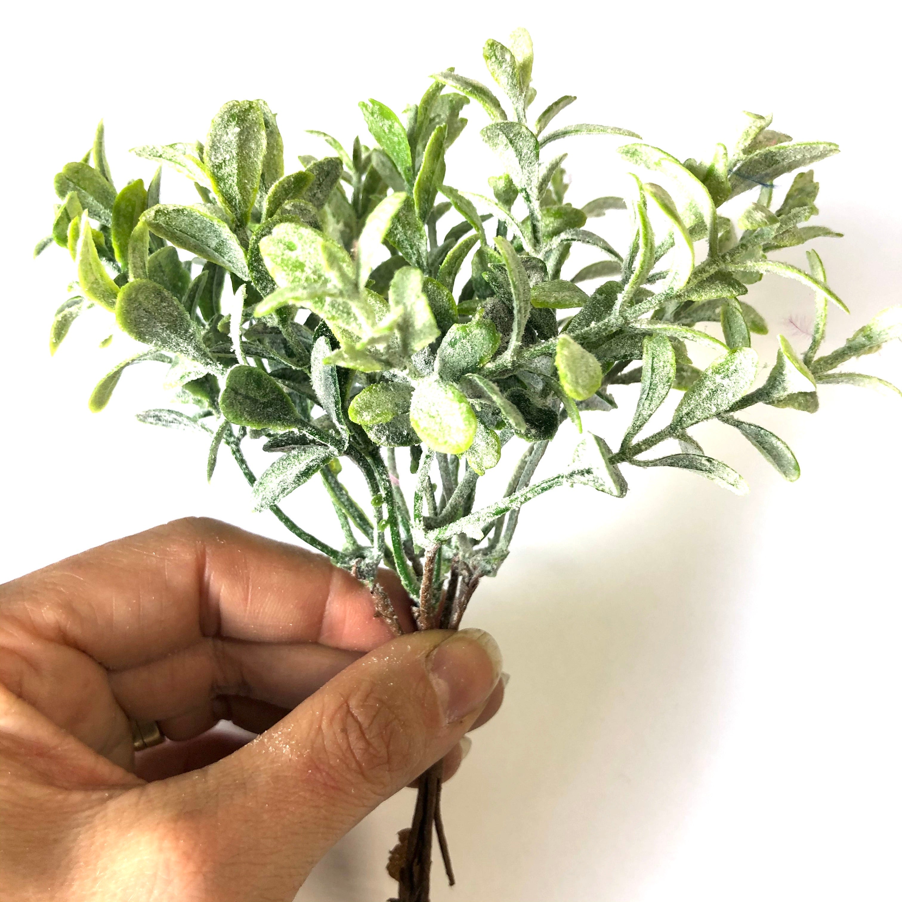 Artificial Wired Leaves Pick - Green (Style 9)