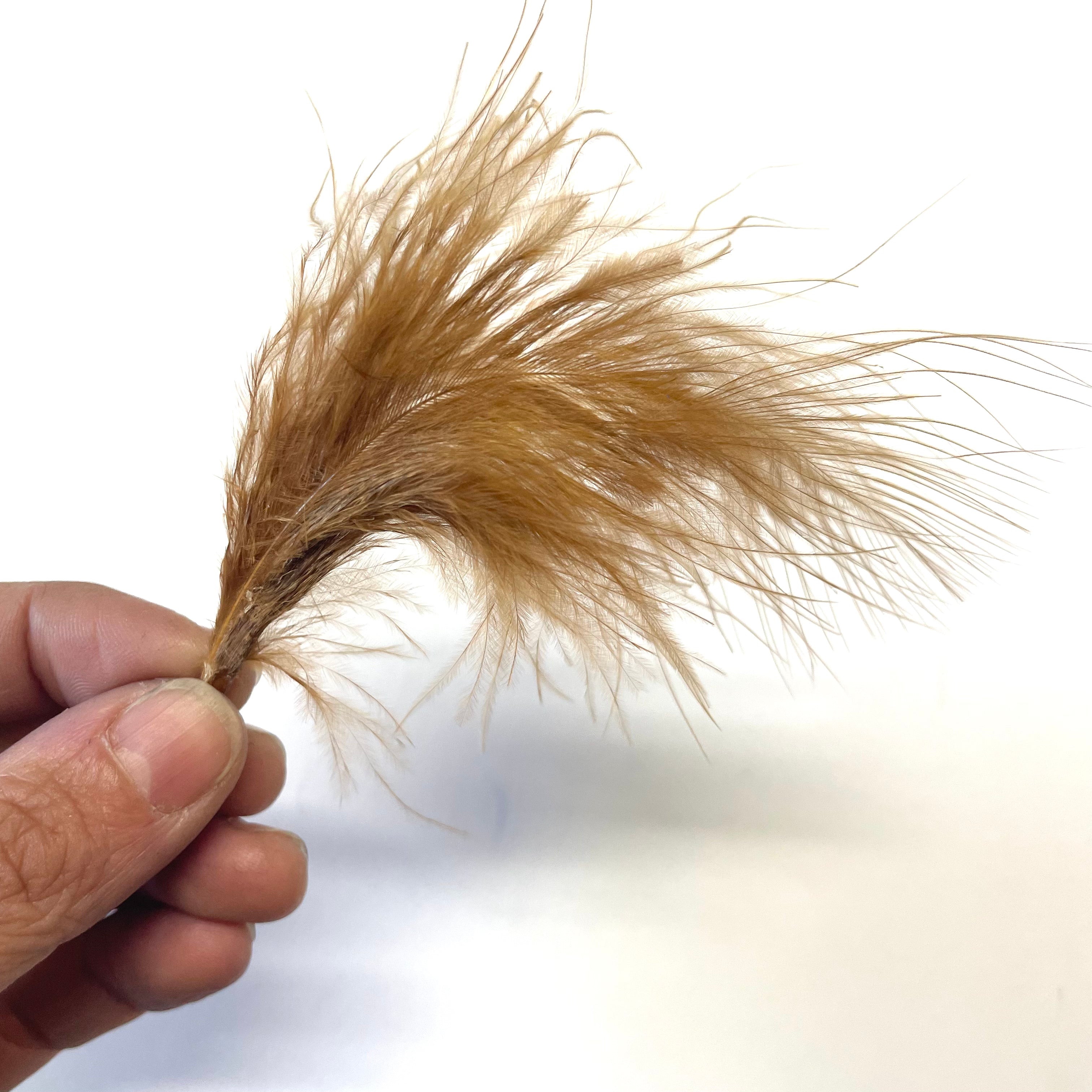 Itty Bitty Marabou Feather Plumage Pack 10 grams - Tan Brown