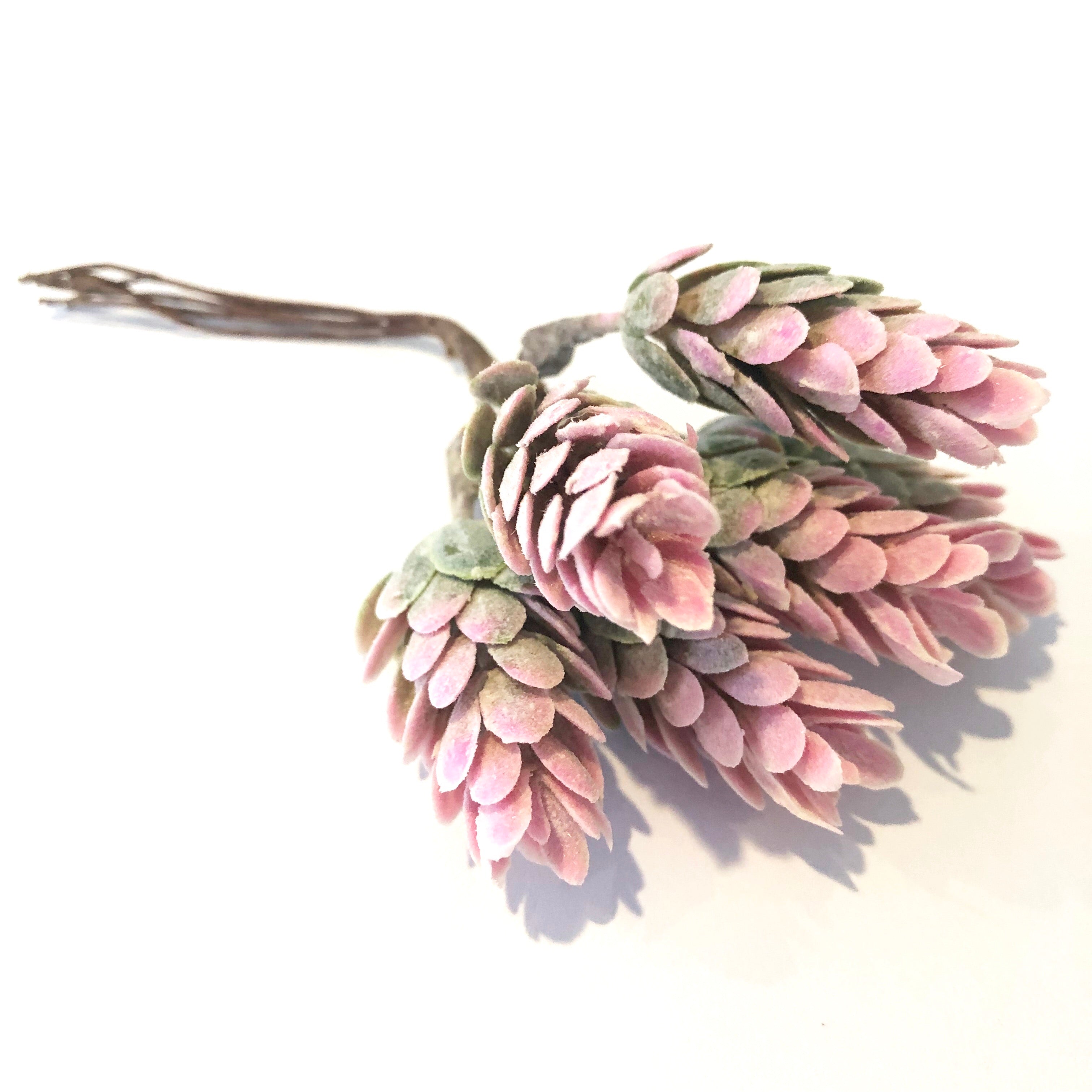 Artificial Succulent Wired Pick - Pink/Green (Style 1)