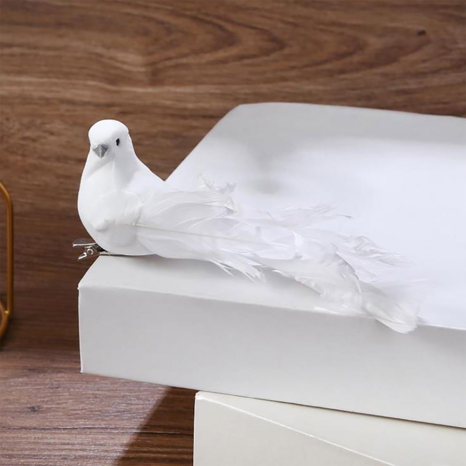 White Dove Feather Wedding Bird - Style 1