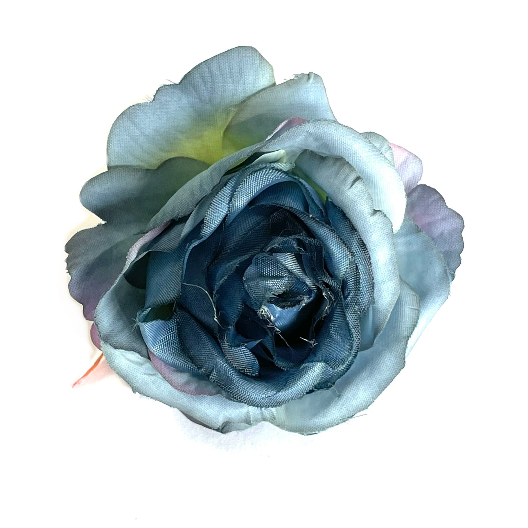 Artificial Silk Flower Heads - Blue Rose Style 81 - 1pc