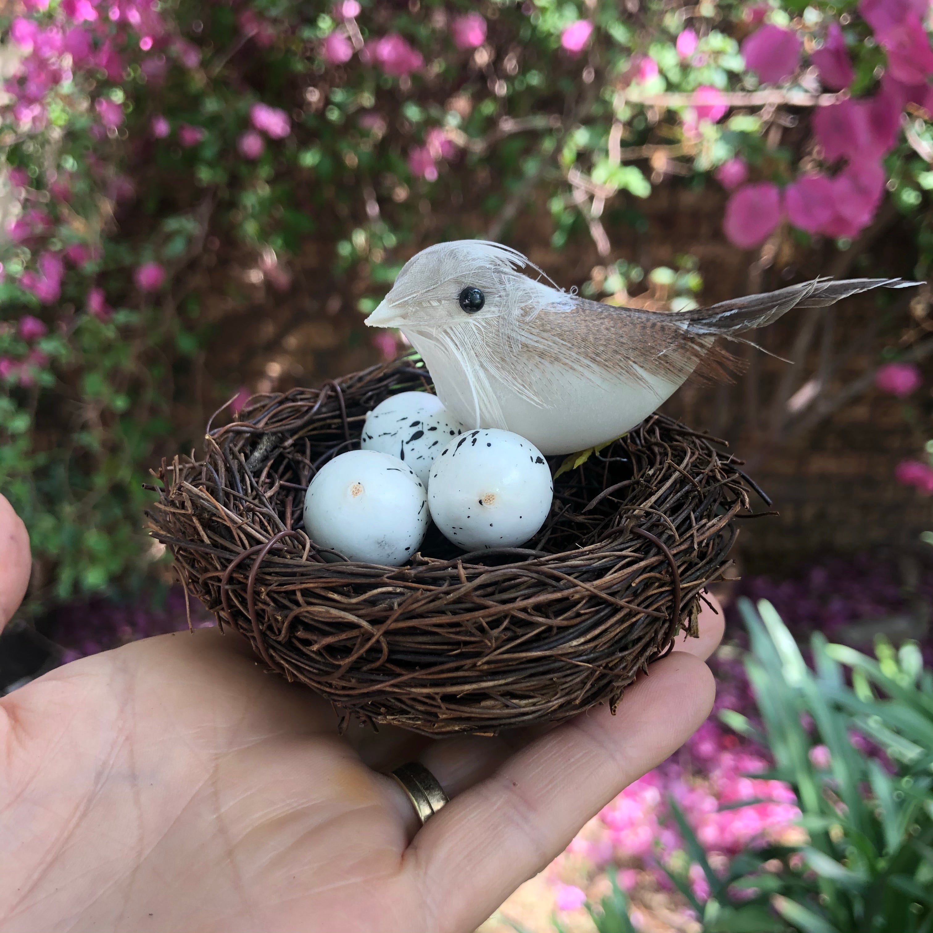 Natural Easter Premium Vine Bird Nest Small 8cm - Natural Brown