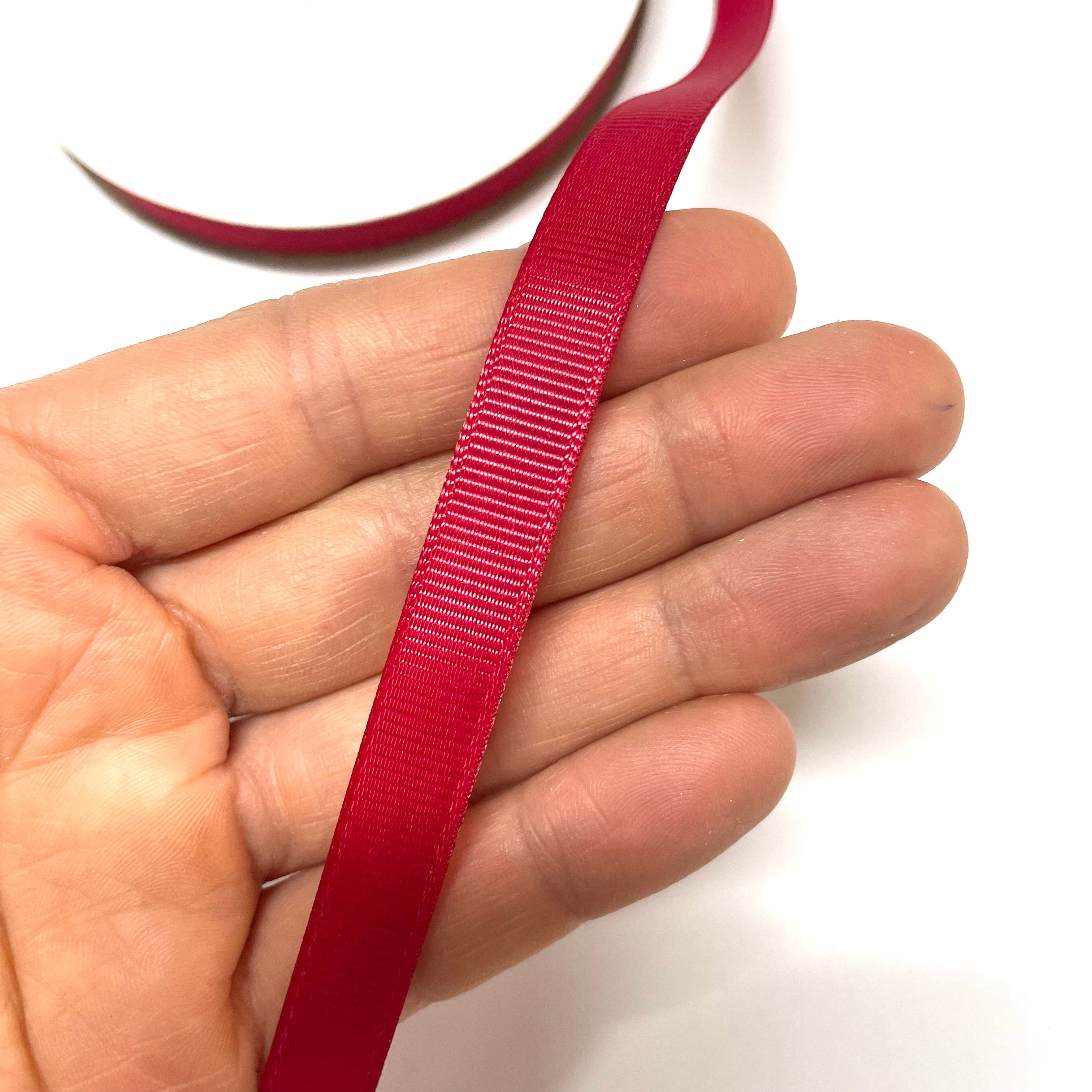 Grosgrain Plain 10mm 3/8" Ribbon 25 Yard Spool - Red