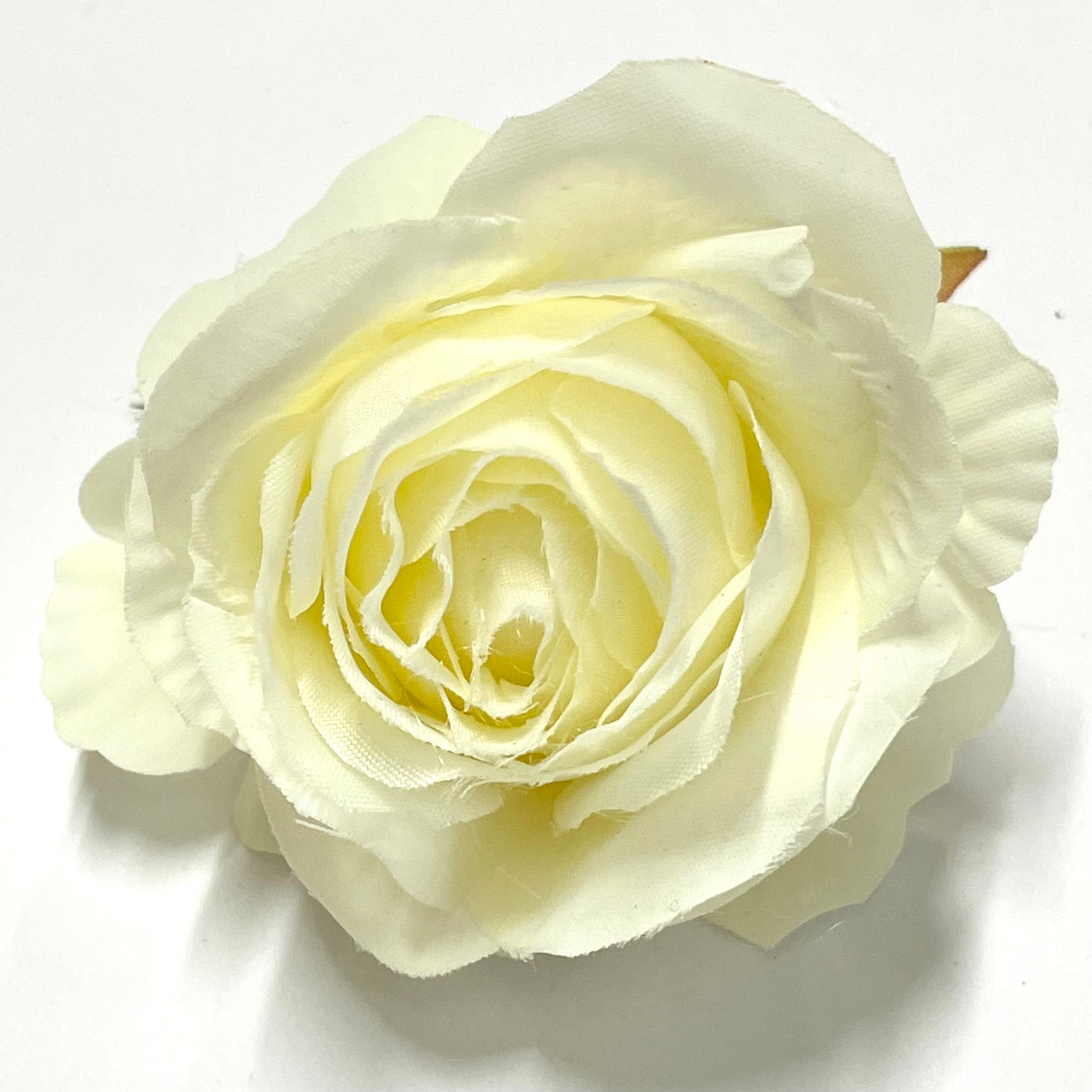 Artificial Silk Flower Heads - Ivory Rose Style 39 - 1pc