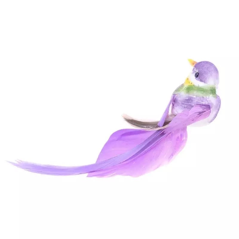 Artificial Realistic Decorative Colourful Foam Feather Birds x 4pcs (Style 2)