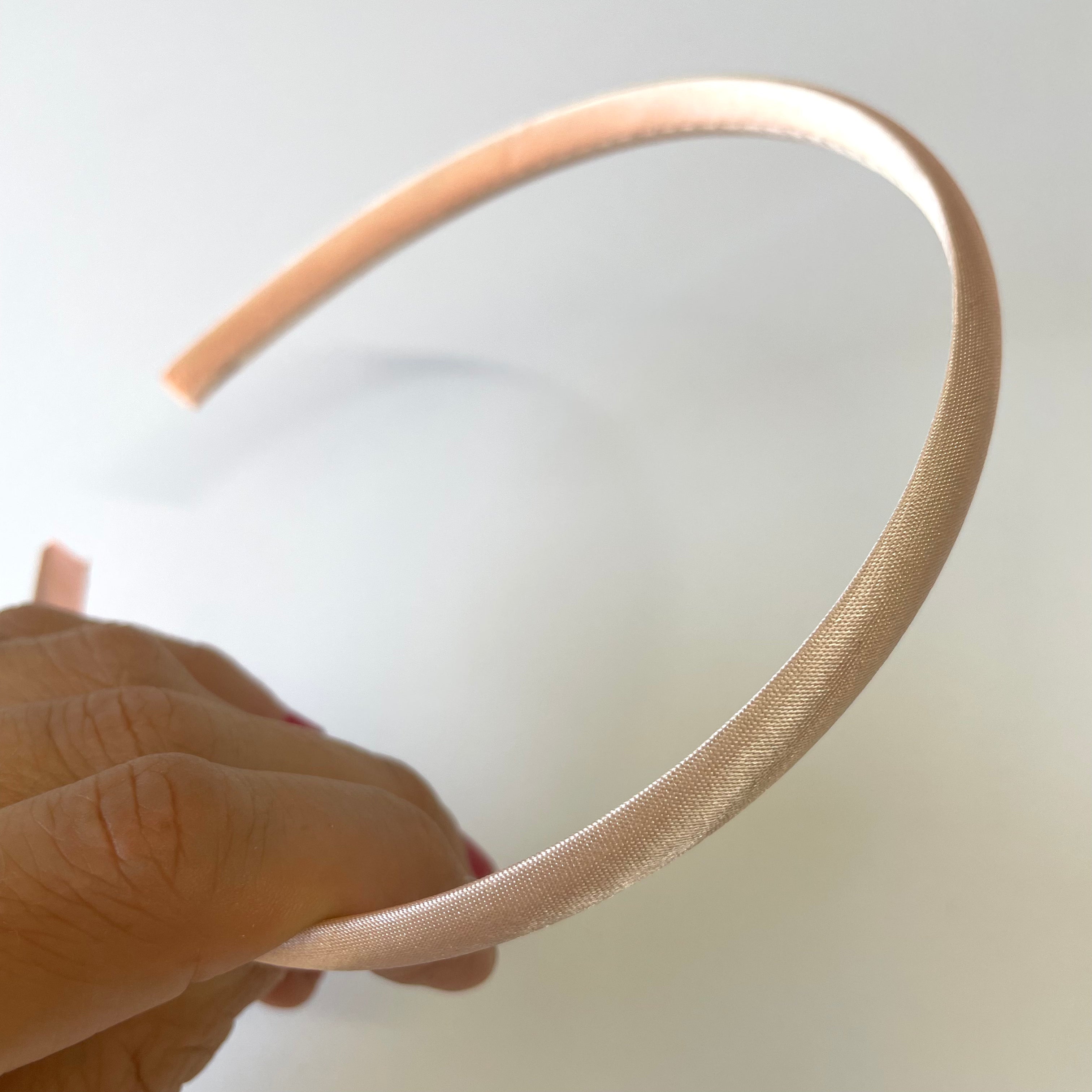 Satin Covered Headband 10mm - Peach