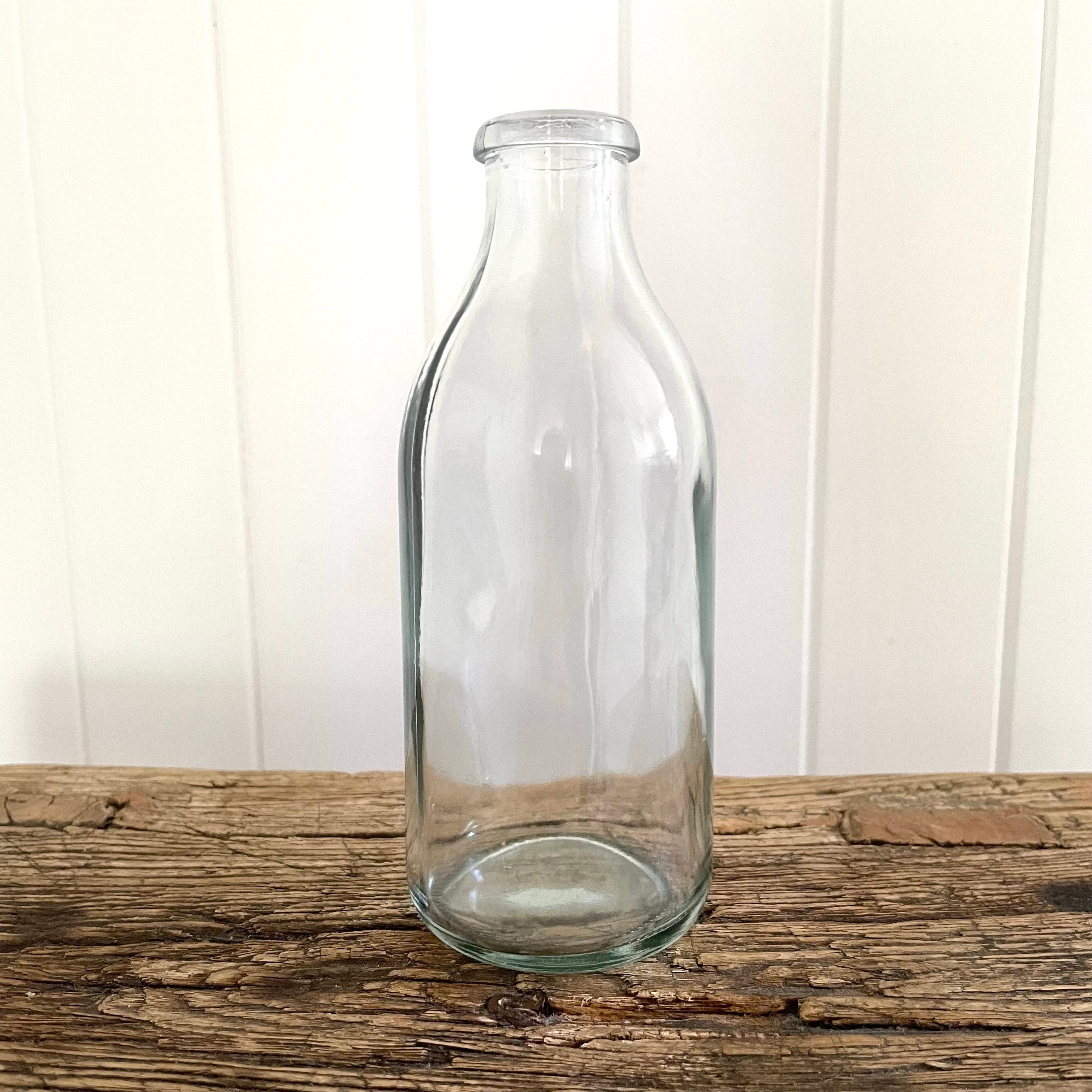 Glass Milk Bottle 200mL Clear (5.7x14.5cmH) Clear