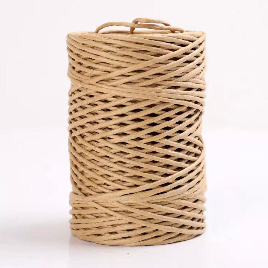 Iron Wire Paper Rattan 1mm Cord Roll 40 mtrs - Natural