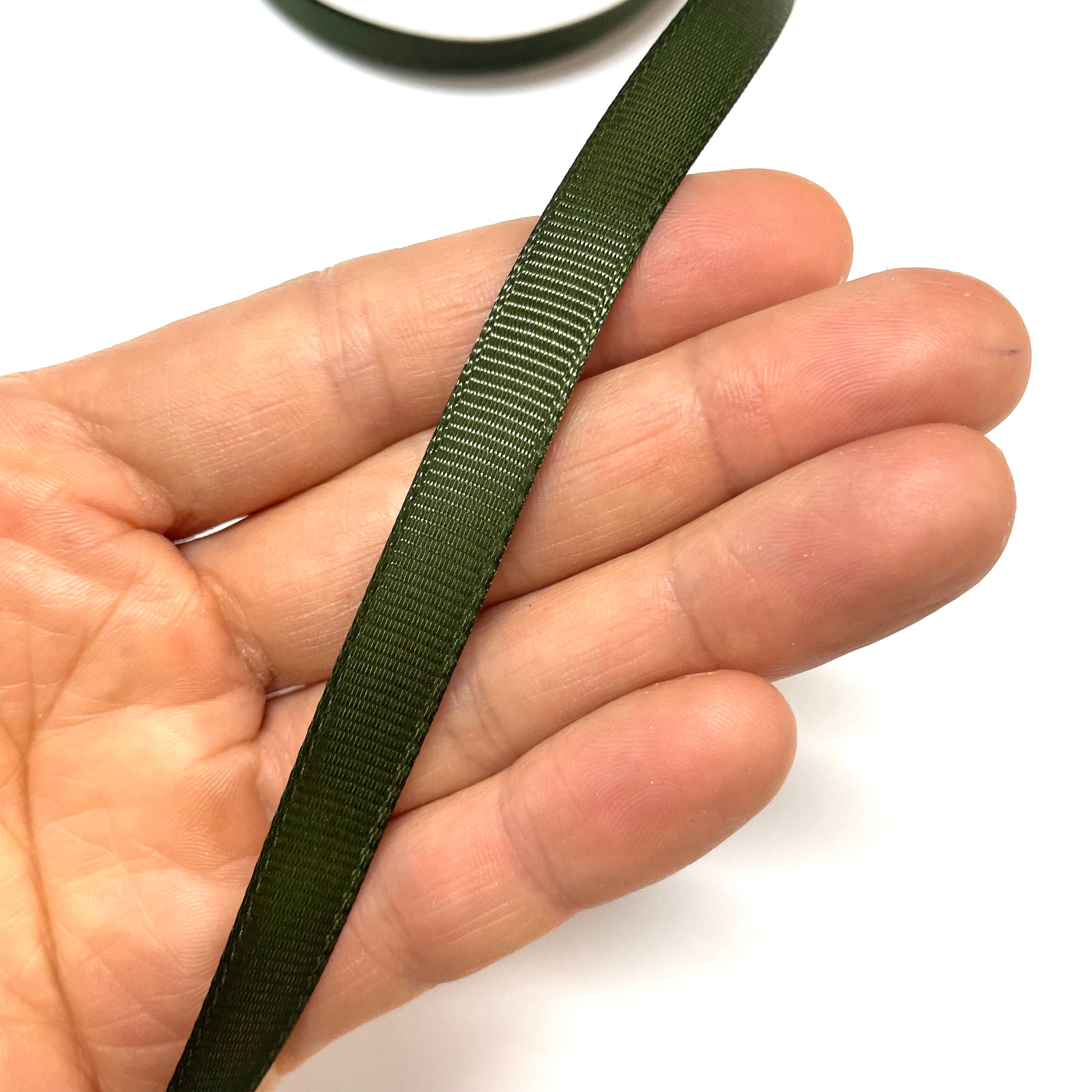 Grosgrain Plain 10mm 3/8" Ribbon 25 Yard Spool - Olive