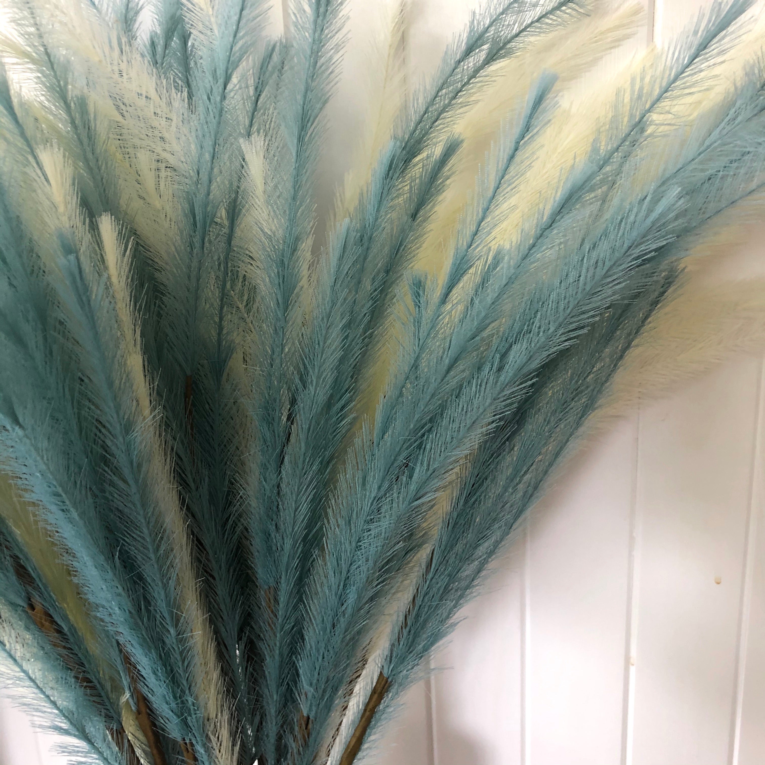 Artificial Pampas Grass Spray - Dusty Blue (Style 7)