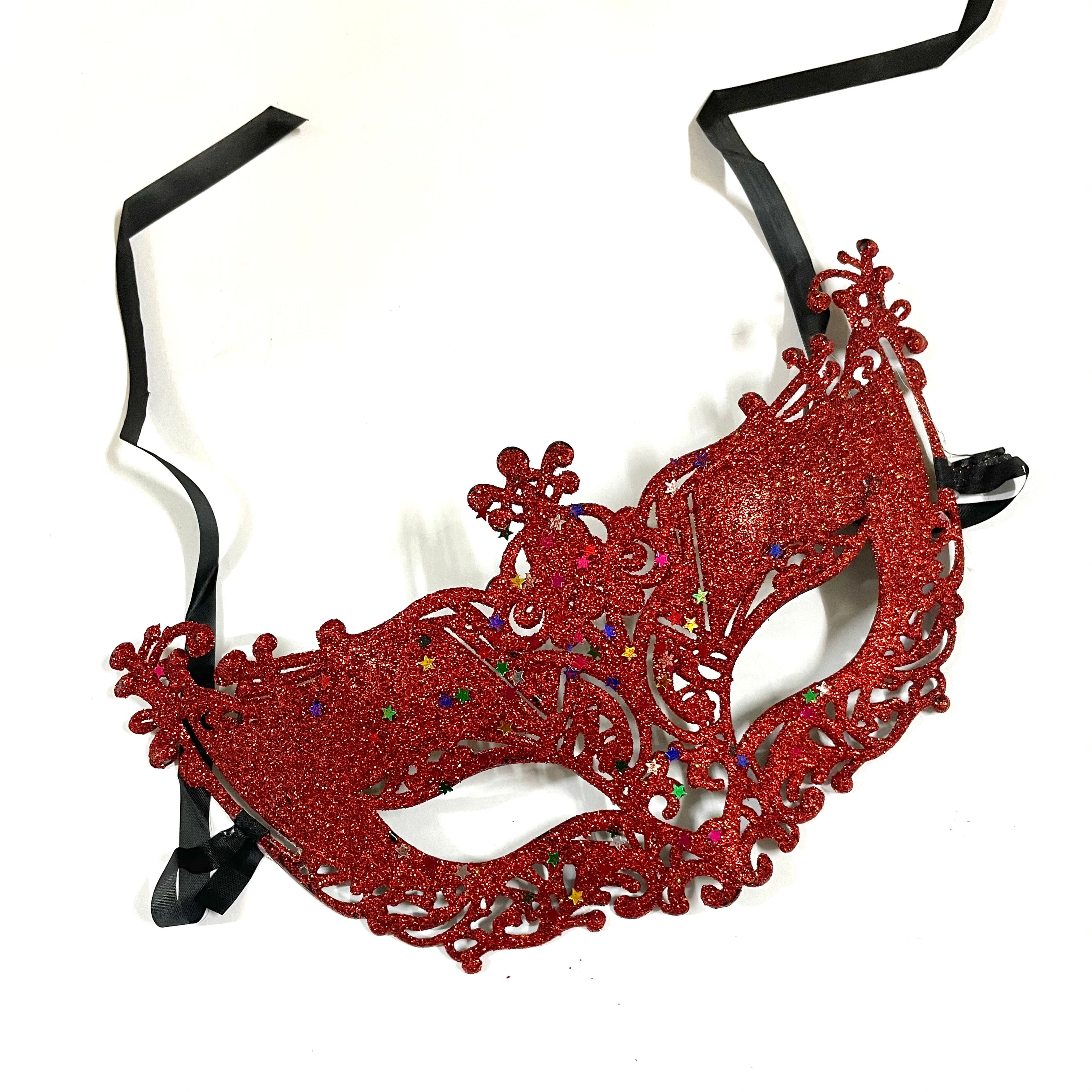 Women Lace Sexy Elegant Masquerade Ball Party Mask - Red ((Style 5))