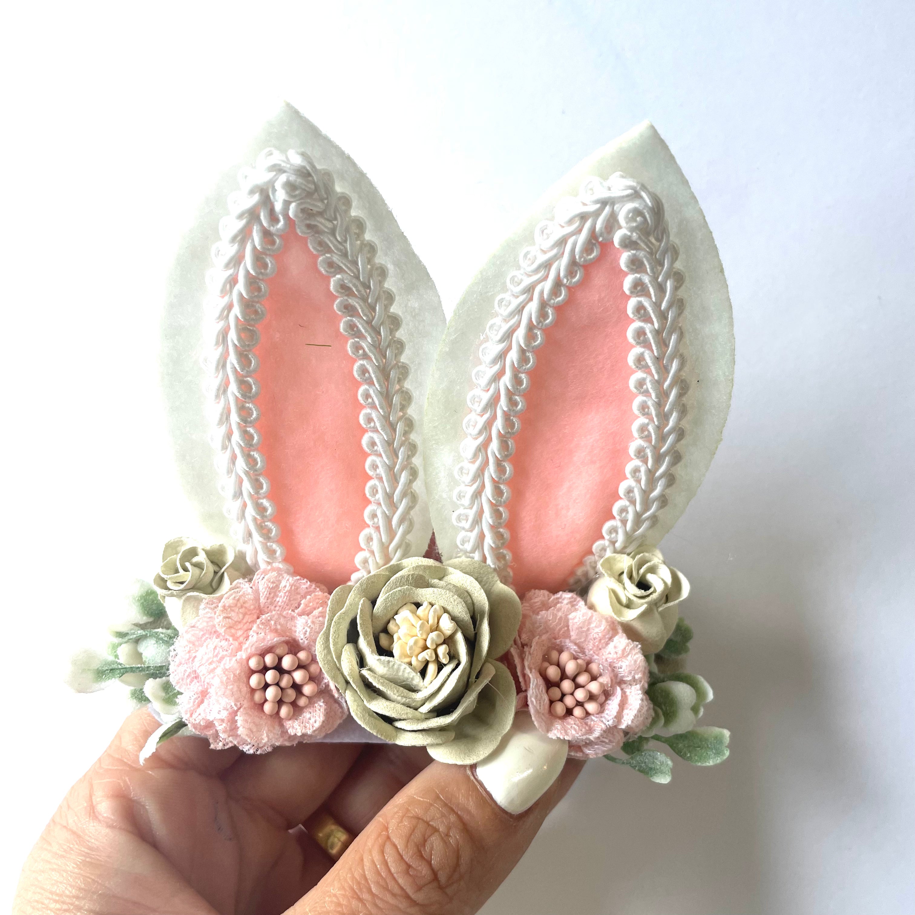 Easter Holiday Bunny Rabbit Floral Baby Girls Headband - Pink (Style 5)