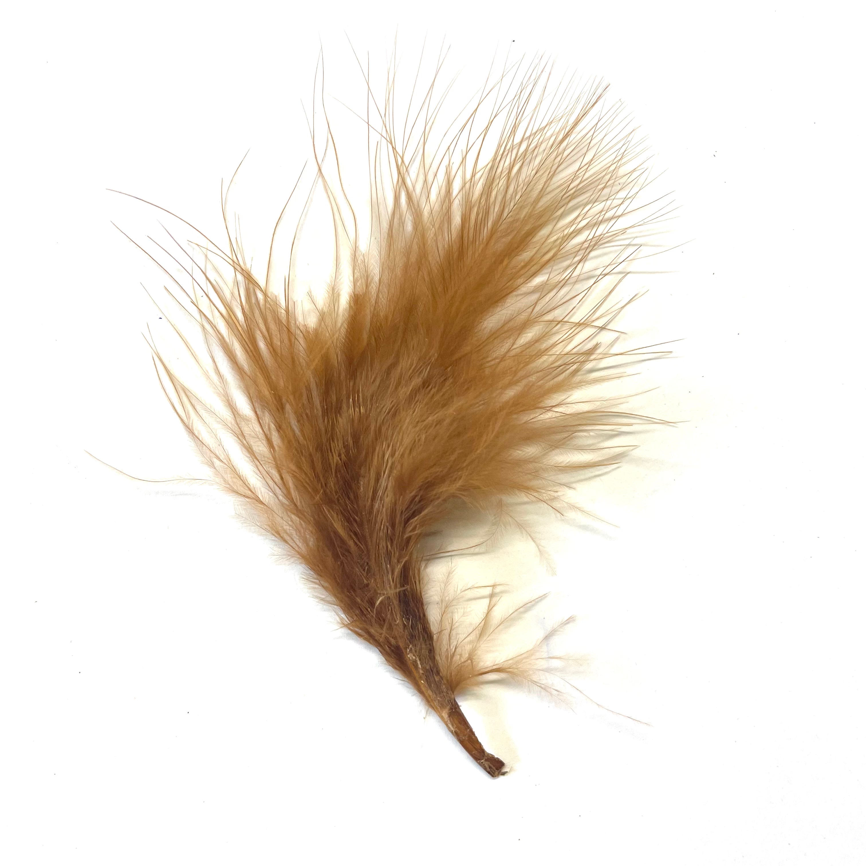 Itty Bitty Marabou Feather Plumage Pack 10 grams - Tan Brown