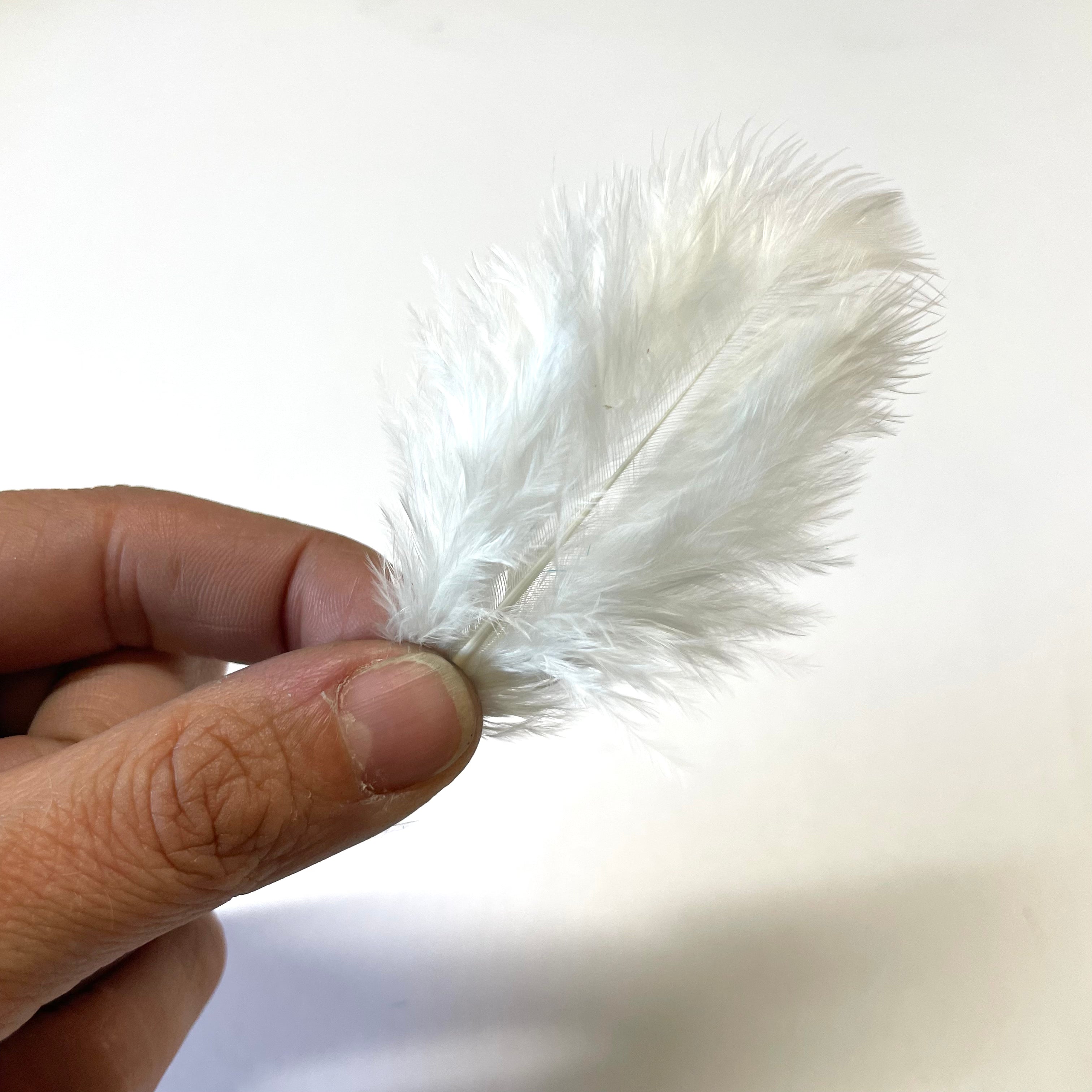 Fluffy Marabou Feather Plumage Pack 10 grams - Silver Grey