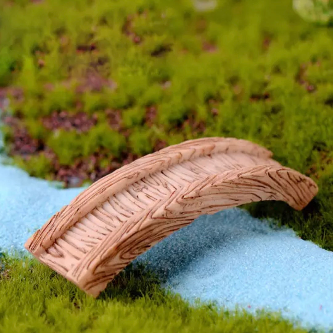 Fairy Garden Terrarium Miniature Micro Landscape Wooden Bridge