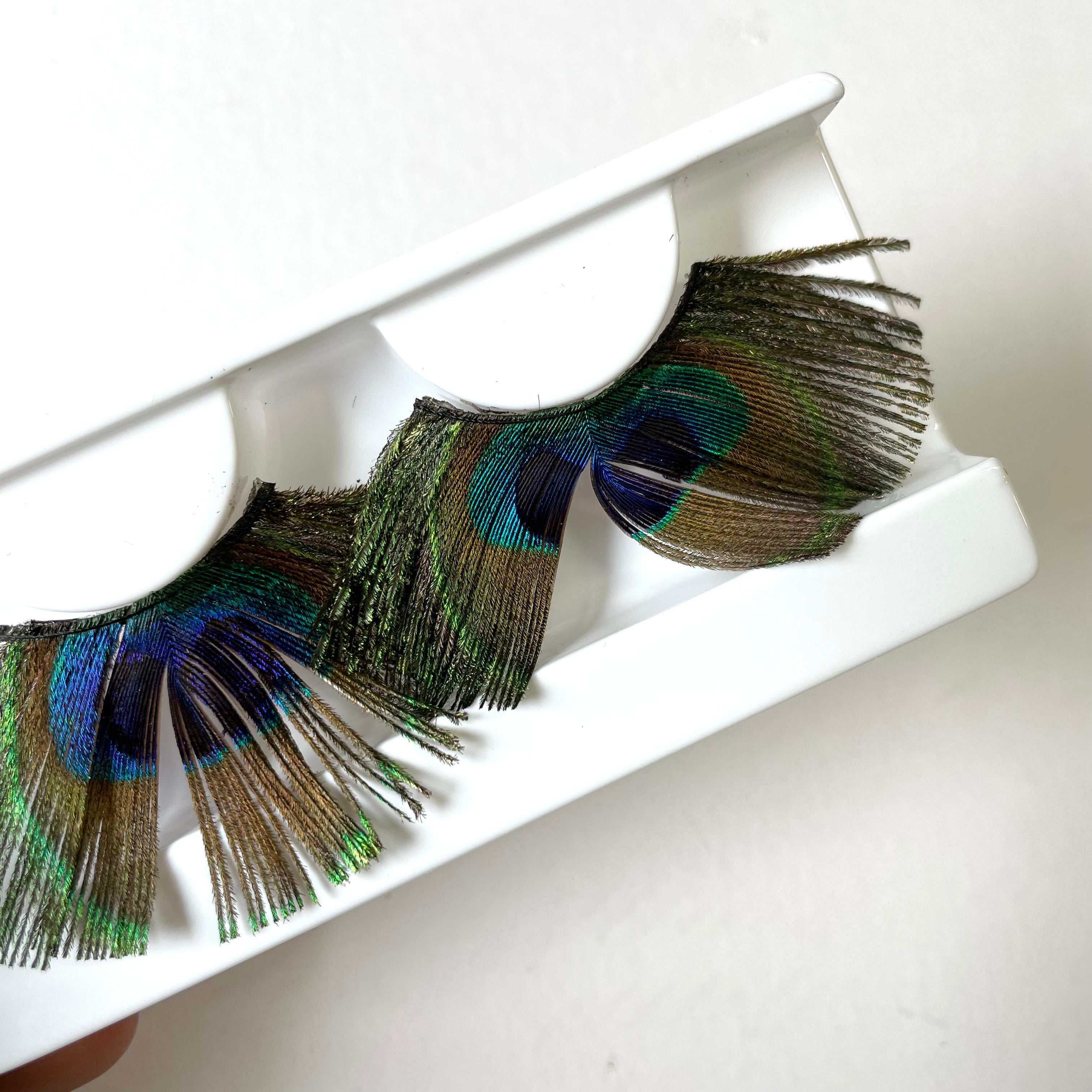 Peacock Feather Eyelashes - Natural ((SECONDS))