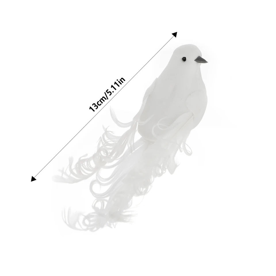 White Dove Feather Wedding Bird - Style 1