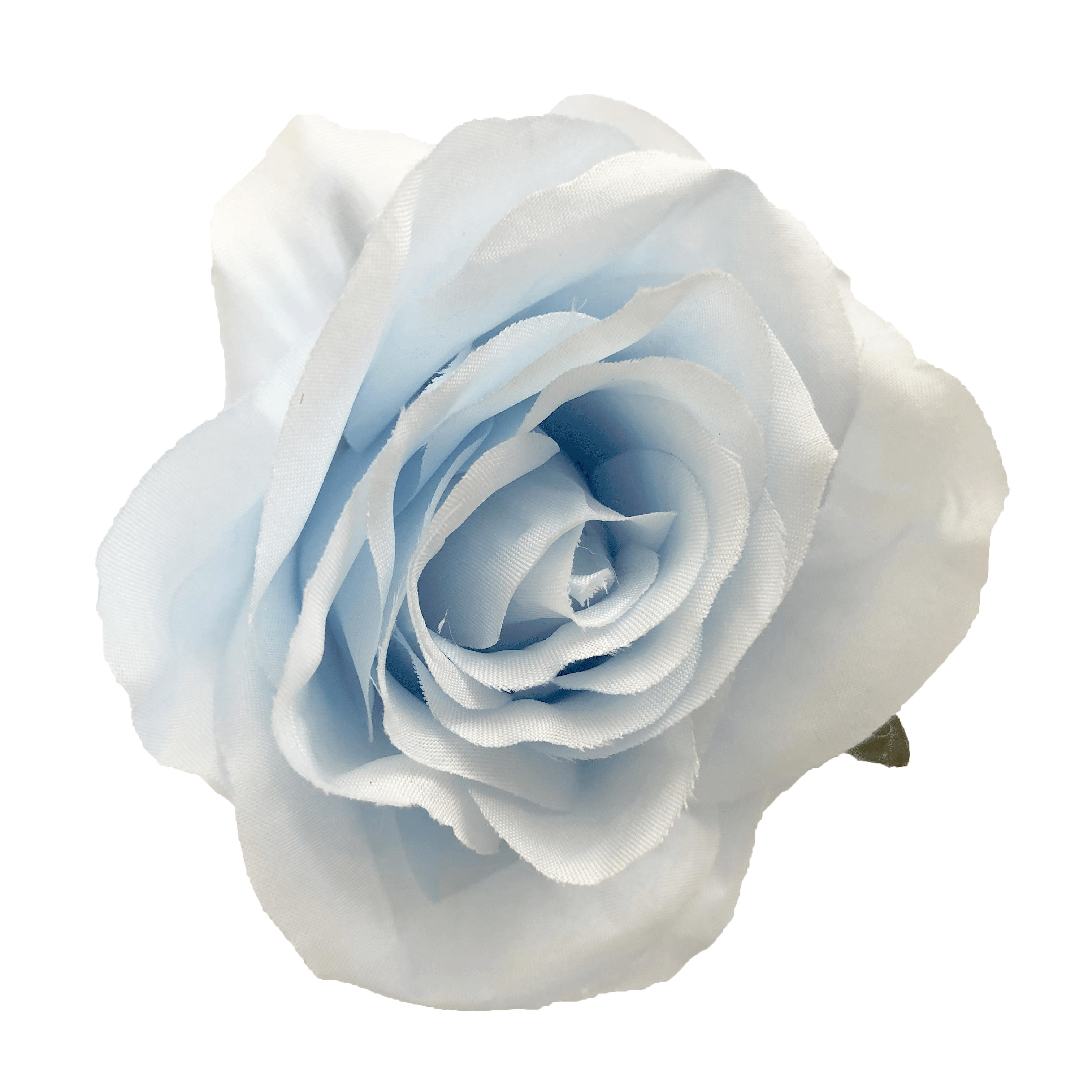 Artificial Silk Flower Head - Light Blue Rose Style 16 - 1pc