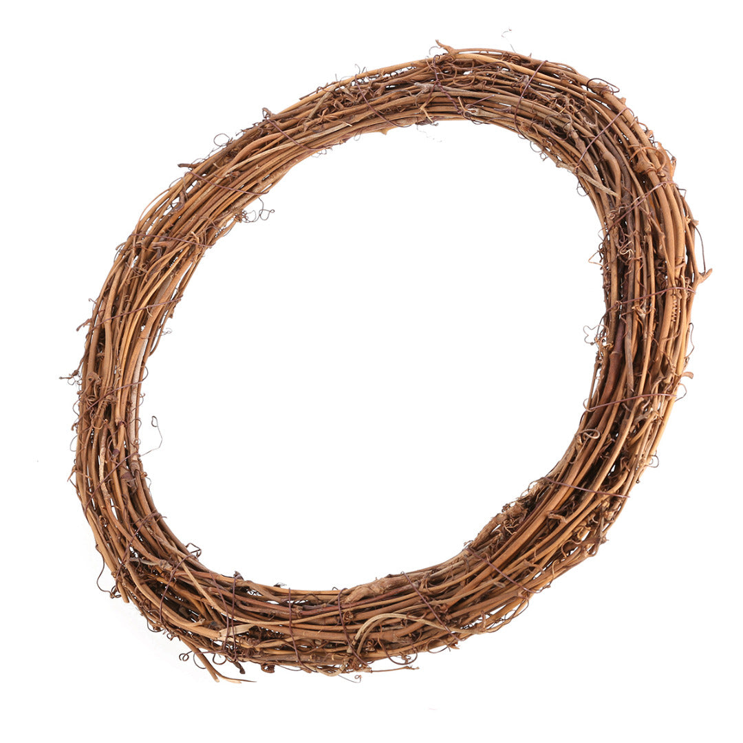 Natural Thick Grapevine Christmas Wreath Hoop Large 12" (30cm) CIRCLE