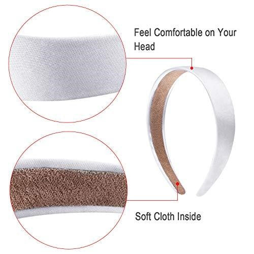 Satin Covered Headband 15mm - White