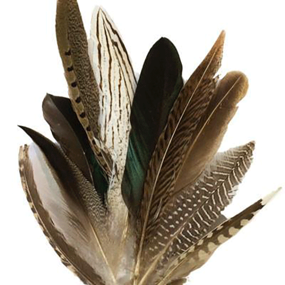 Natural Craft Supplies Short Brown Feathers Millinery Supplies 