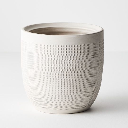 Ceramic Sondra Pot (16cmH x 16cmD) - White