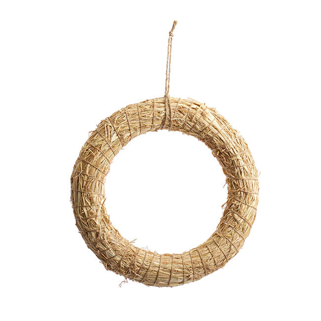 Natural Straw Thick Christmas Wreath Hoop Large 12" (30cm) CIRCLE