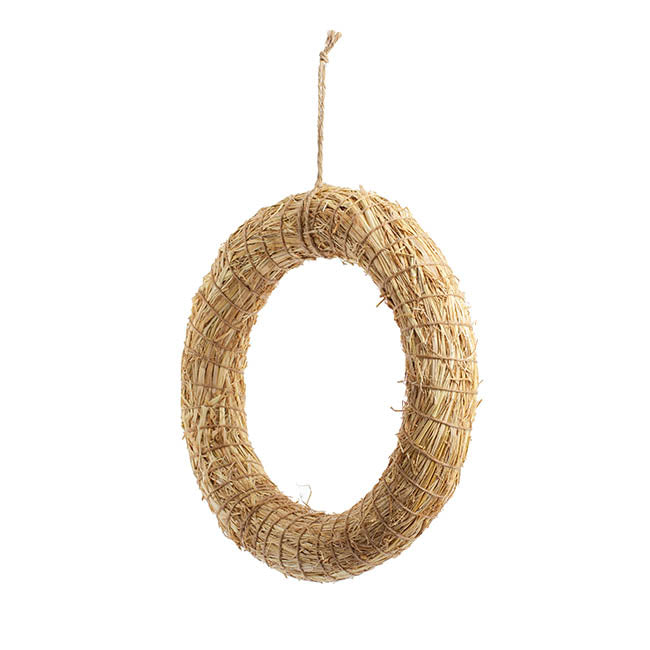 Natural Straw Thick Christmas Wreath Hoop Large 12" (30cm) CIRCLE