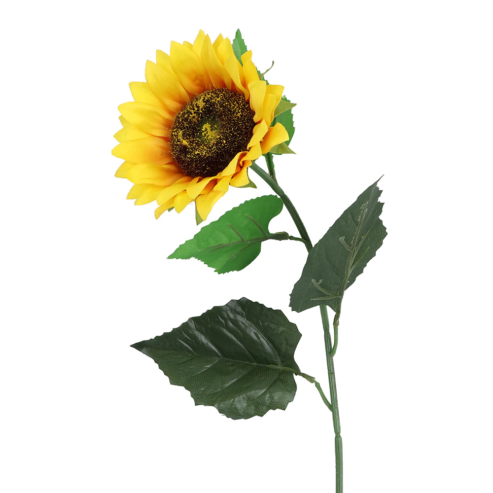 Artificial Silk Sunflower Flower Stem - Yellow (Style 2)