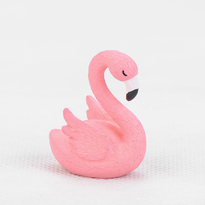 Fairy Garden Terrarium Plastic Miniature Pink Flamingo